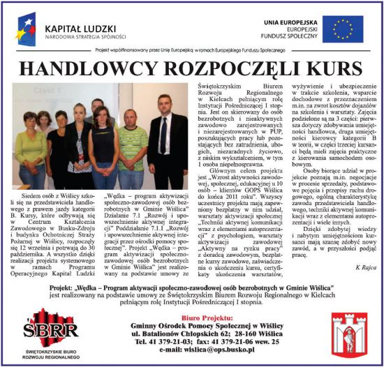 Handlowcy rozpoczęli kurs